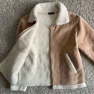 Women’s Aviator Jacket in Cream White (Small/Xs)